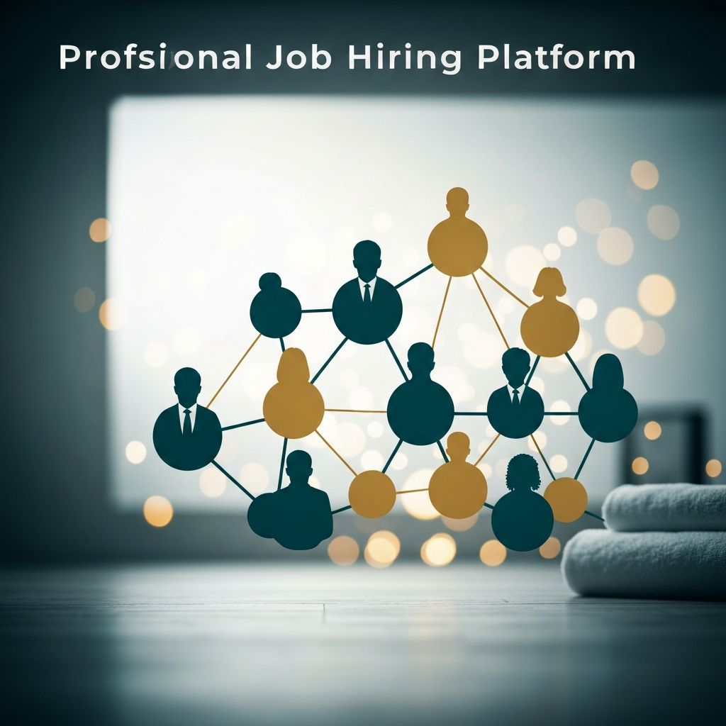 Professional hiring network background